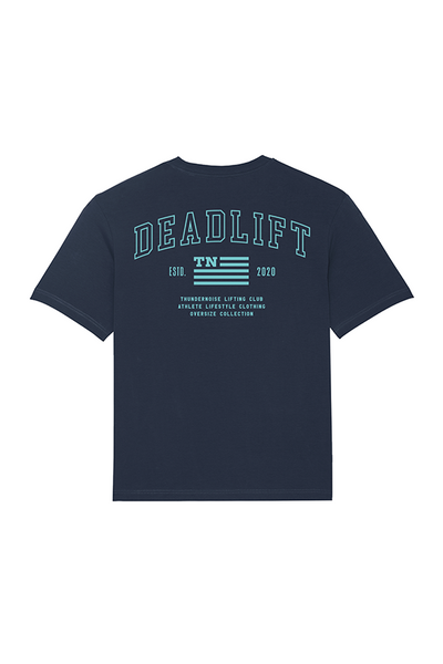 DEADLIFT OVERSIZE T-SHIRT UNISEXE - NAVY - THUNDERNOISE