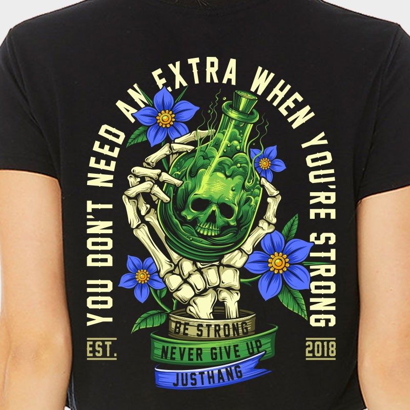 DEATH POTION - CROP TOP - NOIR - JUSTHANG