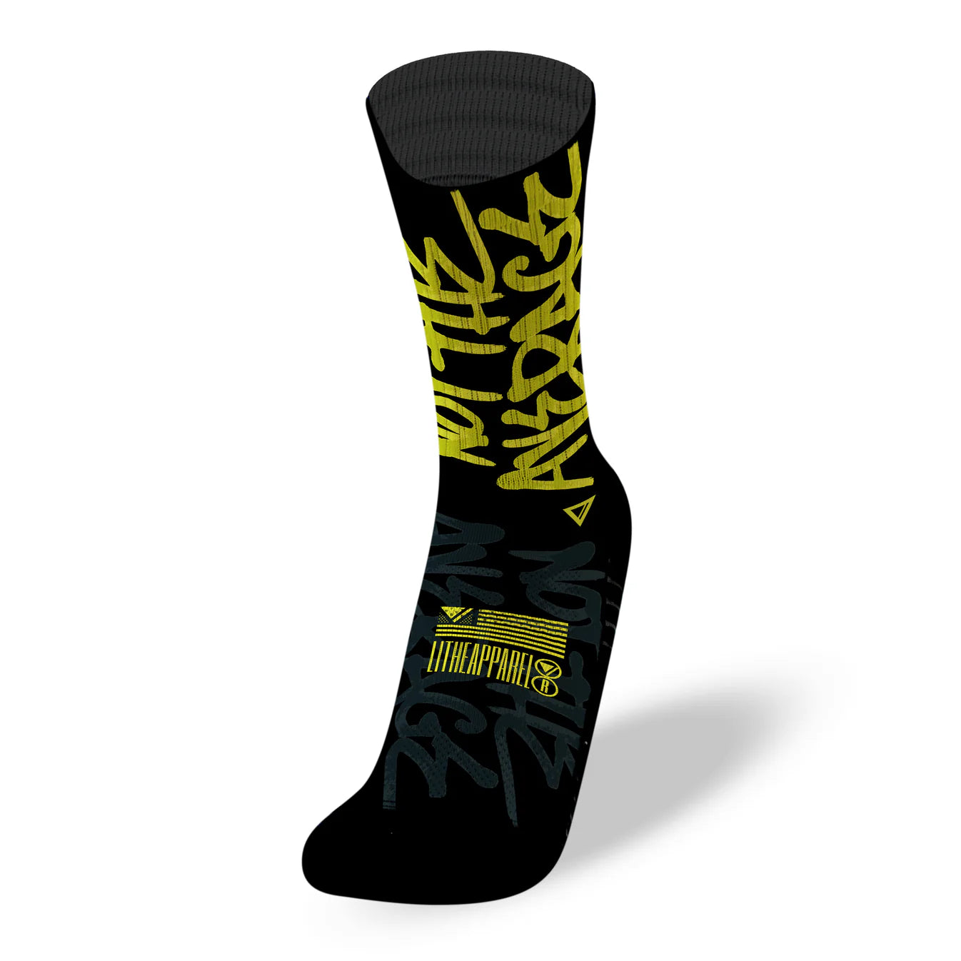 NOT THE AVERAGE BLAKC/YELLOW - CHAUSSETTES - LITHE APPAREL