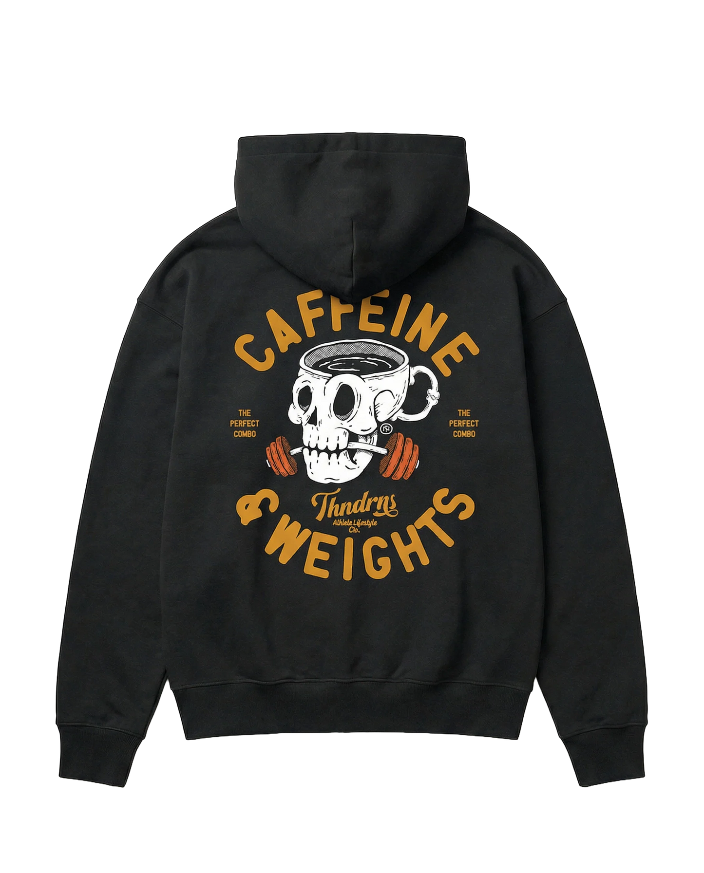 CAFFEINE AND WEIGHTS - OVERSIZE HODDIE - THUNDERNOISE