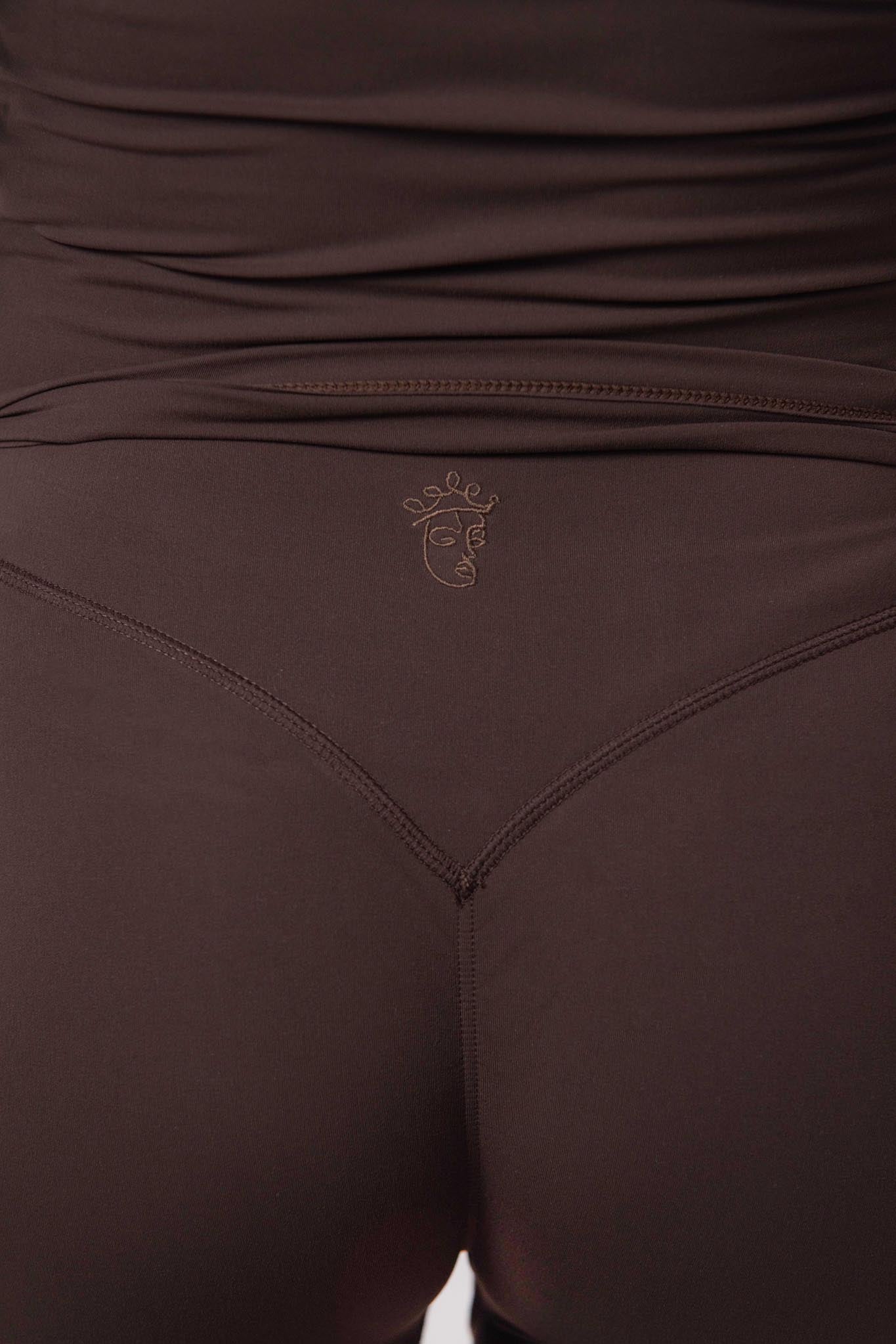 FLORINE - LEGGING ESPRESSO (HIDDEN SCUNCH) - HEROISMO