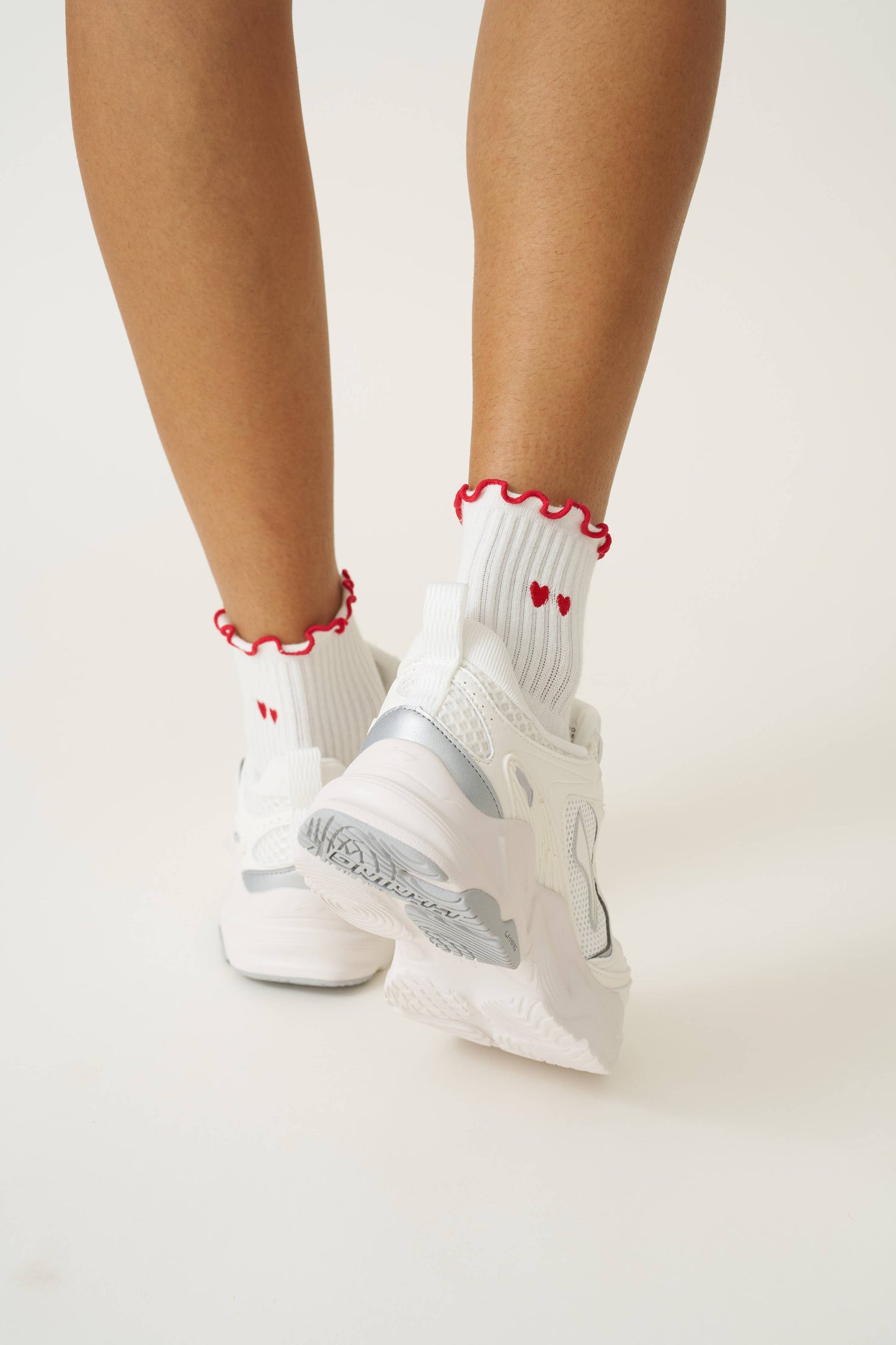 ❤️ Duo de Cœurs Brodés - Chaussettes de Pilates - Effortless Club
