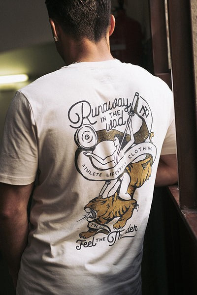 RUNAWAY IN THE WOD - T-SHIRT BLANC VINTAGE - THUNDERNOISE