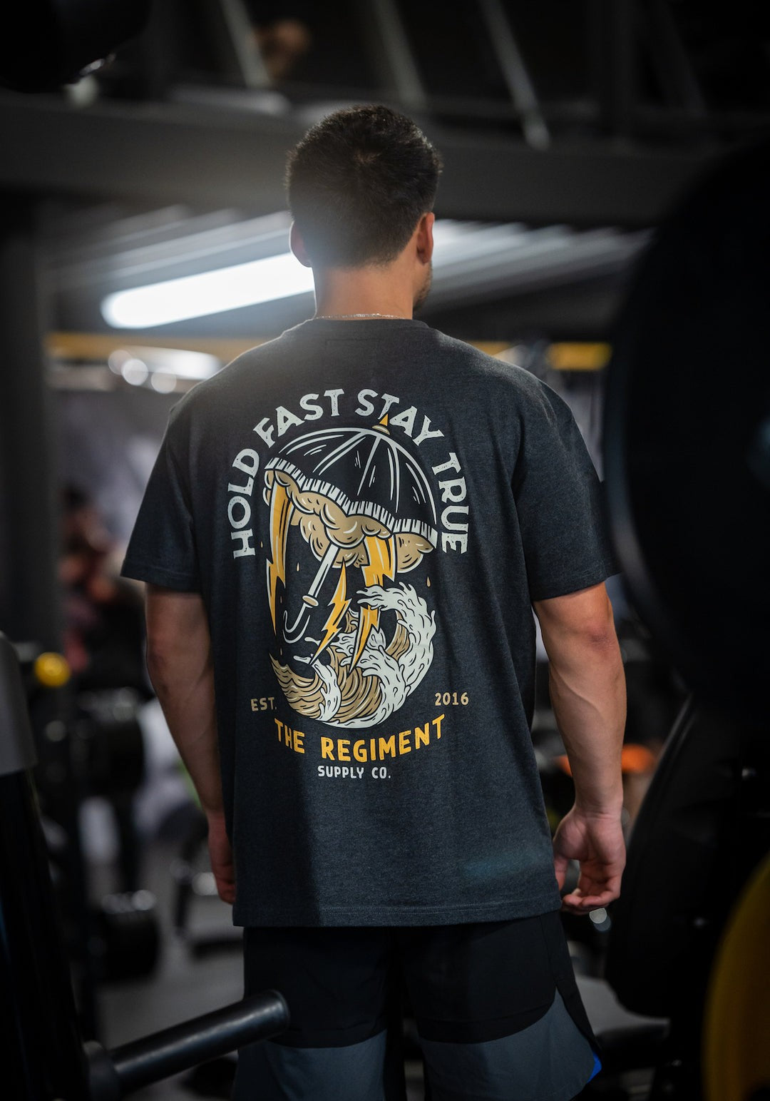 HOLD FAST STAY TRUE - HEAVY OVERSIZED T-SHIRT - BARBELL REGIMENT