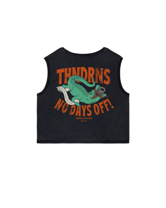 NO DAYS OFF CROPPED TANK TOP - THUNDERNOISE