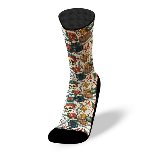 BURPEES AND BEER / SKULL - CHAUSSETTES - LITHE APPAREL