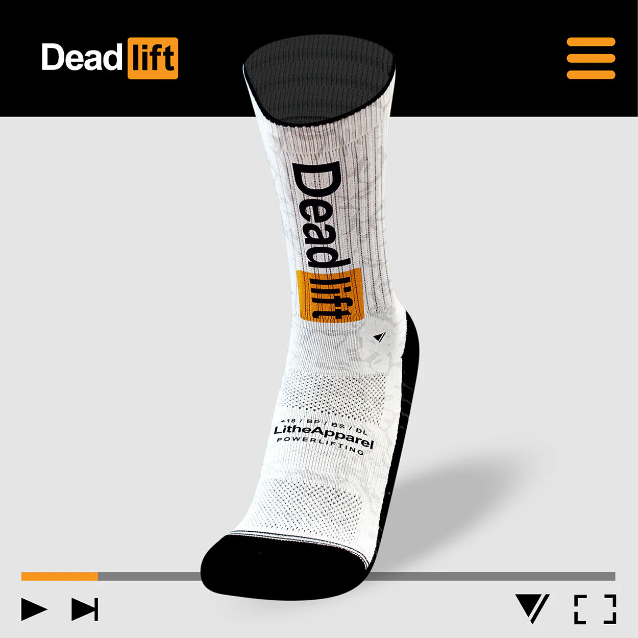 DEADLIFT WHITE - CHAUSSETTES - LITHE APPAREL