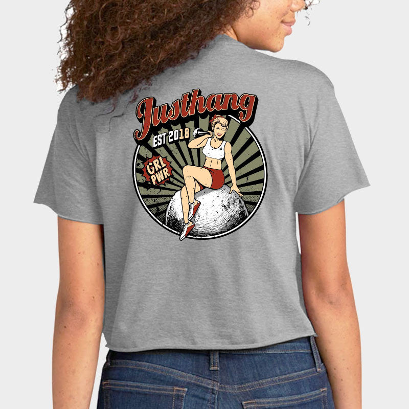GIRL POWER - CROP TOP - GRIS - JUSTHANG