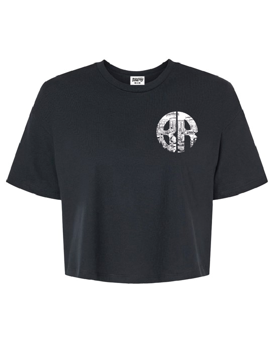 GYM RATS - CROP OVERSIZE - BLACK - BARBELL REGIMENT