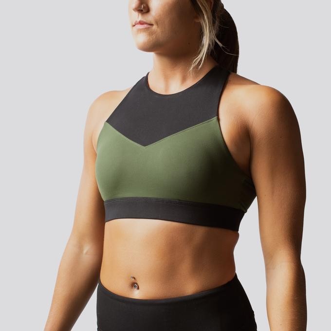 MOVEMENT SPORT BRA - tactical green/black - BORN PRIMITIVE