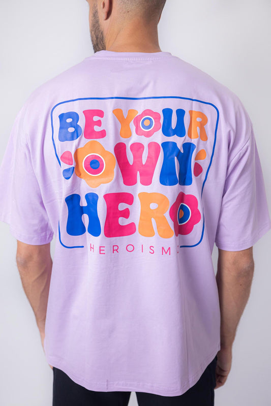 YAYA - T-SHIRT OVERSIZE - LAVENDER HAZE - HEROISMO