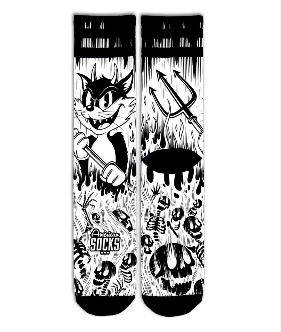 EVIL CAT - CHAUSSETTES - AMERICAN SOCKS