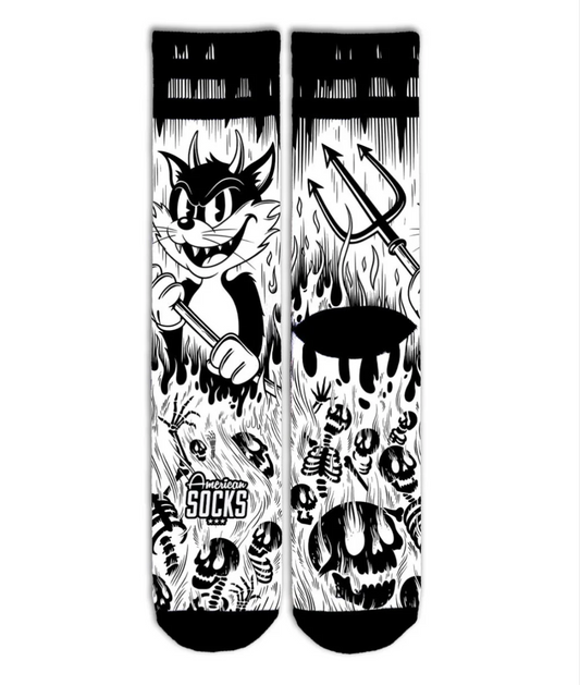 EVIL CAT - CHAUSSETTES - AMERICAN SOCKS