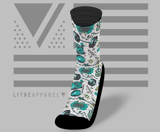 COLLAB EXCLU WODADDICTxLITHE APPAREL - NUMBER 1 - CHAUSSETTES