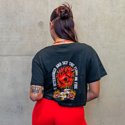 FLOOR ON FIRE - CROP TOP - JUSTHANG